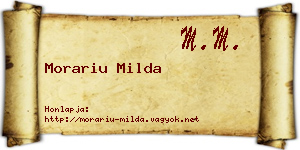Morariu Milda névjegykártya